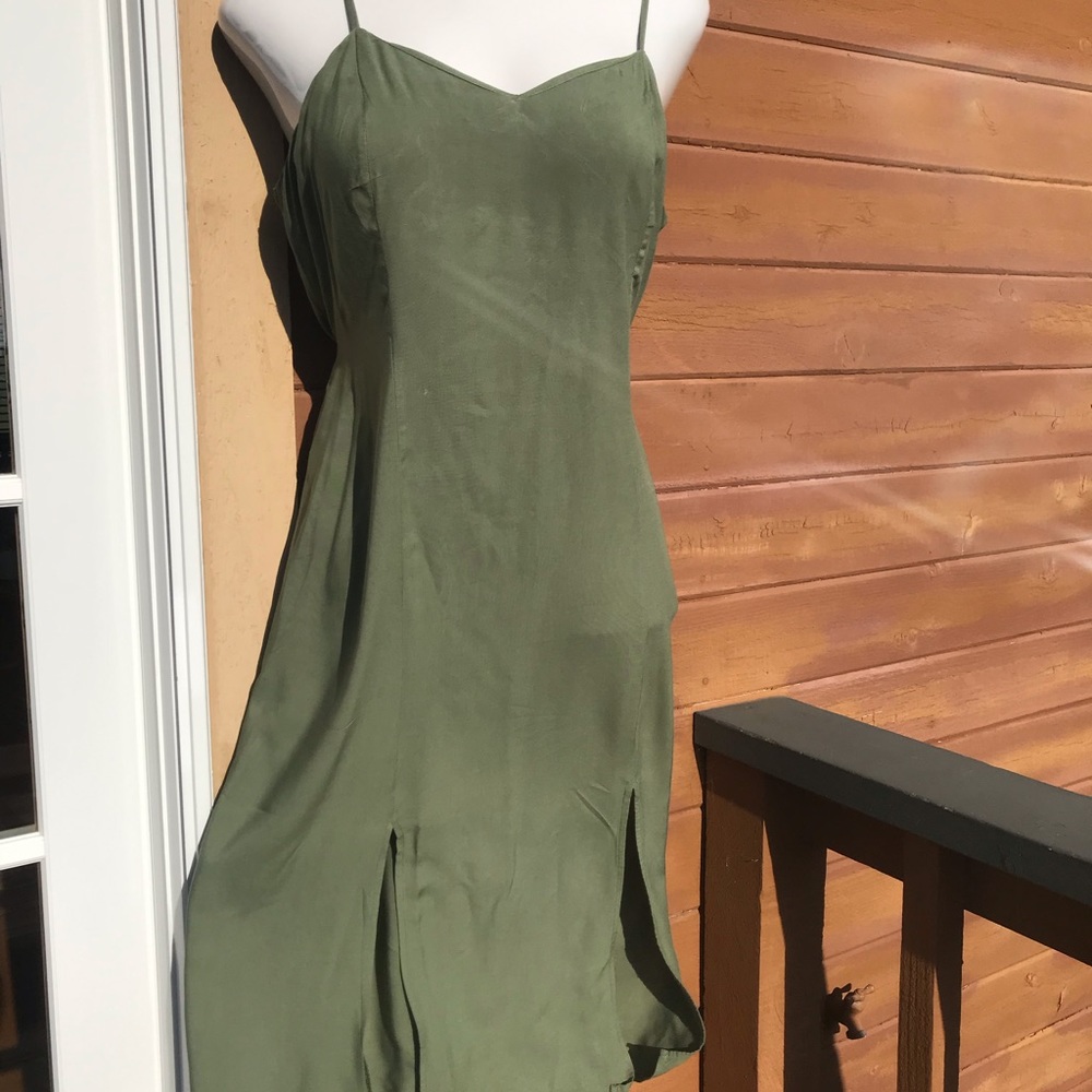 Army Green Midi Dress